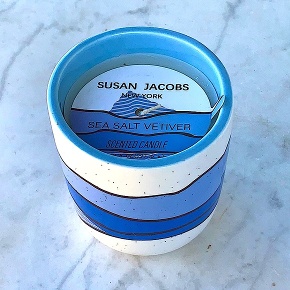 SUSAN JACOBS NEW YORK CANDLE SEA SALT VETIVER NEW 1 WICK 10.5 oz - Picture 3 of 4